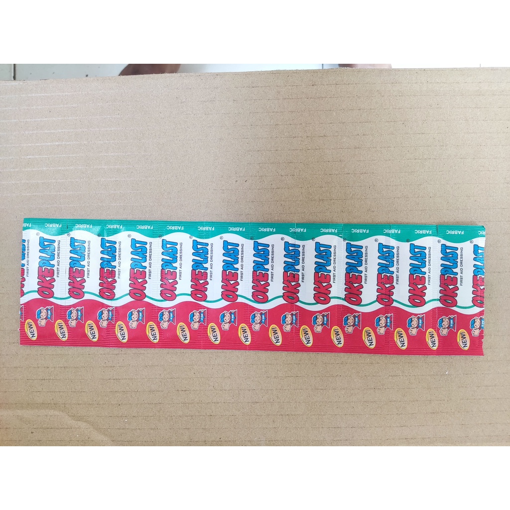 OkPlast Plester Cepat/ Ok Plast Plaster Coklat Kain isi 10 Pcs/ Plester p3k