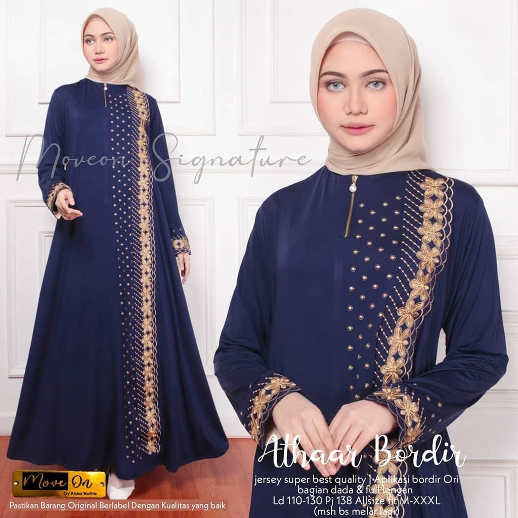 Athaar Maxy Gamis Muslimah Jumbo XXXL Ld 130 arabian dress  busui muslim terbaru bordir arab arabiana dress turkey arabian dres turki maxi grosir bordir terbaru gamis lebaran remaja dres polos hitam jumbo gamis jersey terbaru navi botol marun moccarose