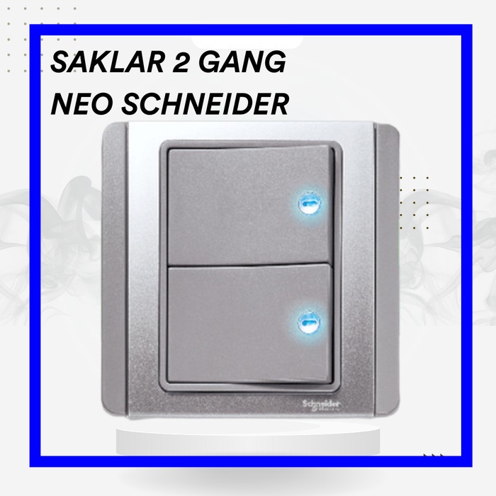 ] Saklar Seri Ganda 2 Gang Neo Schneider