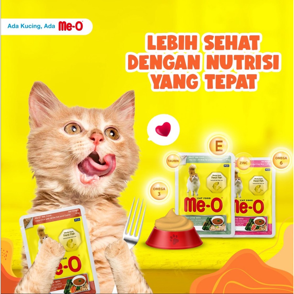 1 Box Meo Sachet  Makanan Kucing Basah/Wet Food