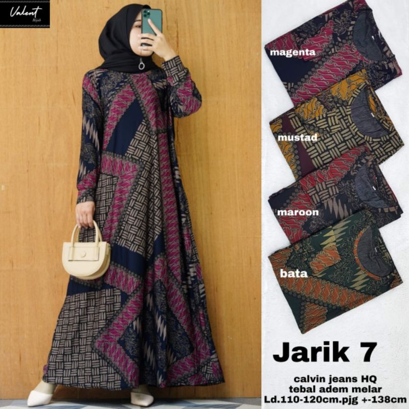 Larissa dress by nuha / gamis calvin jeans / gamis batik