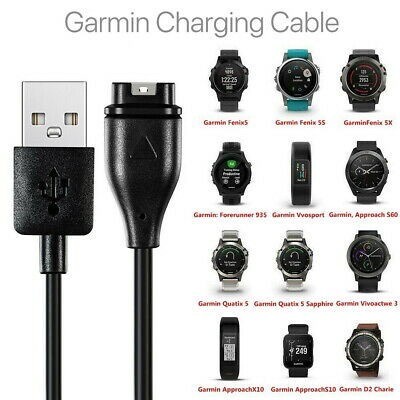 Kabel Charger Garmin Venu Approach Forerunner Fenix Instinct Sync Data Lily Enduro 255s 255 955 Vivoactive