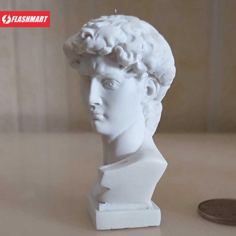 Flashmart Properti Dekorasi Foto Produk Mini Romawi Figurine David Head - TKS72