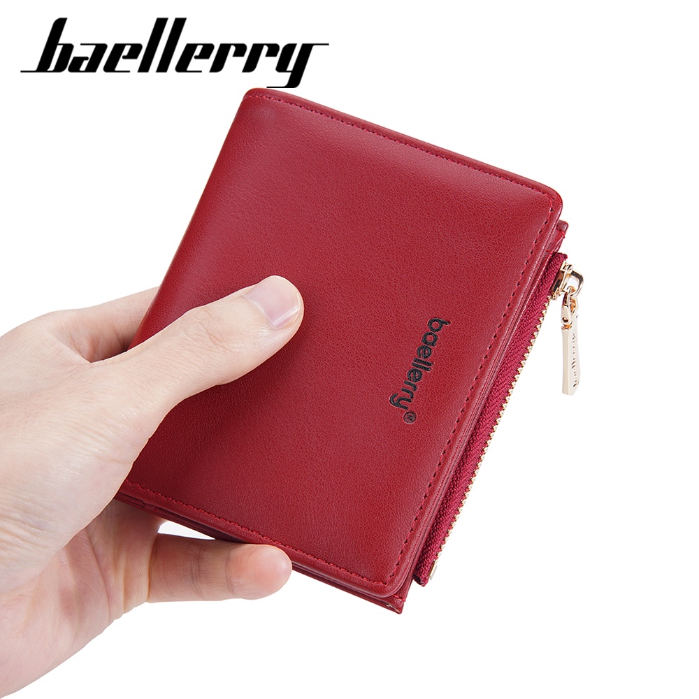 BAELLERRY N8113 Dompet Wanita Kecil Dompet Lipat Bahan Kulit PU Leather Premium WATCHKITE WKOS