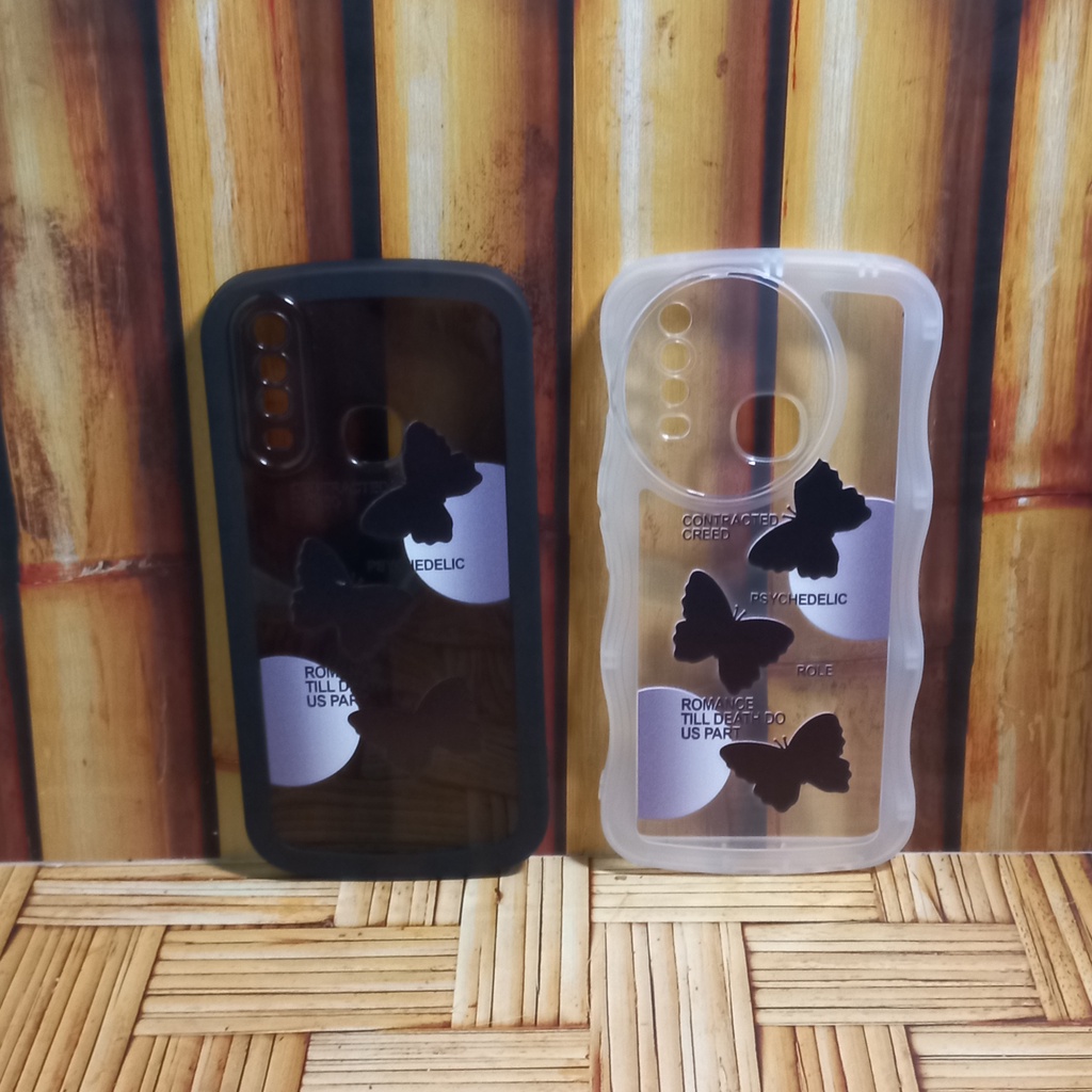 Case Vivo 1901 1902 1904 1906 2007 Softcase Motif Kupu Kupu Vivo Y11 Y12 Y15 Y17 Y12i