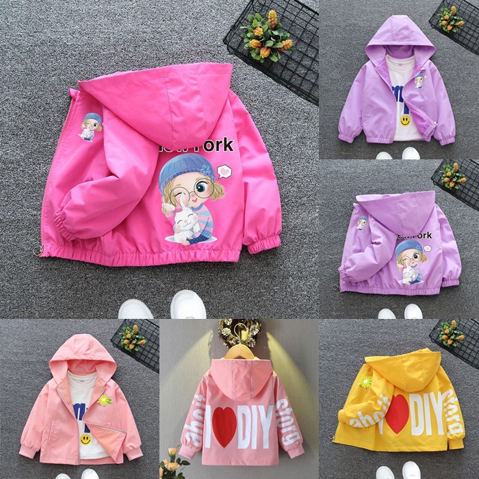 Jaket Hodie Anak Perempuan Import 1 - 13 Tahun