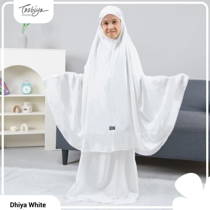 MUKENA PUTIH ANAK TAZBIYA DHIYA WHITE SERIES