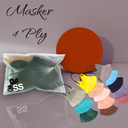 MASKER DUCKBILL WARNA 3SS 4PLY ISI 50PCS