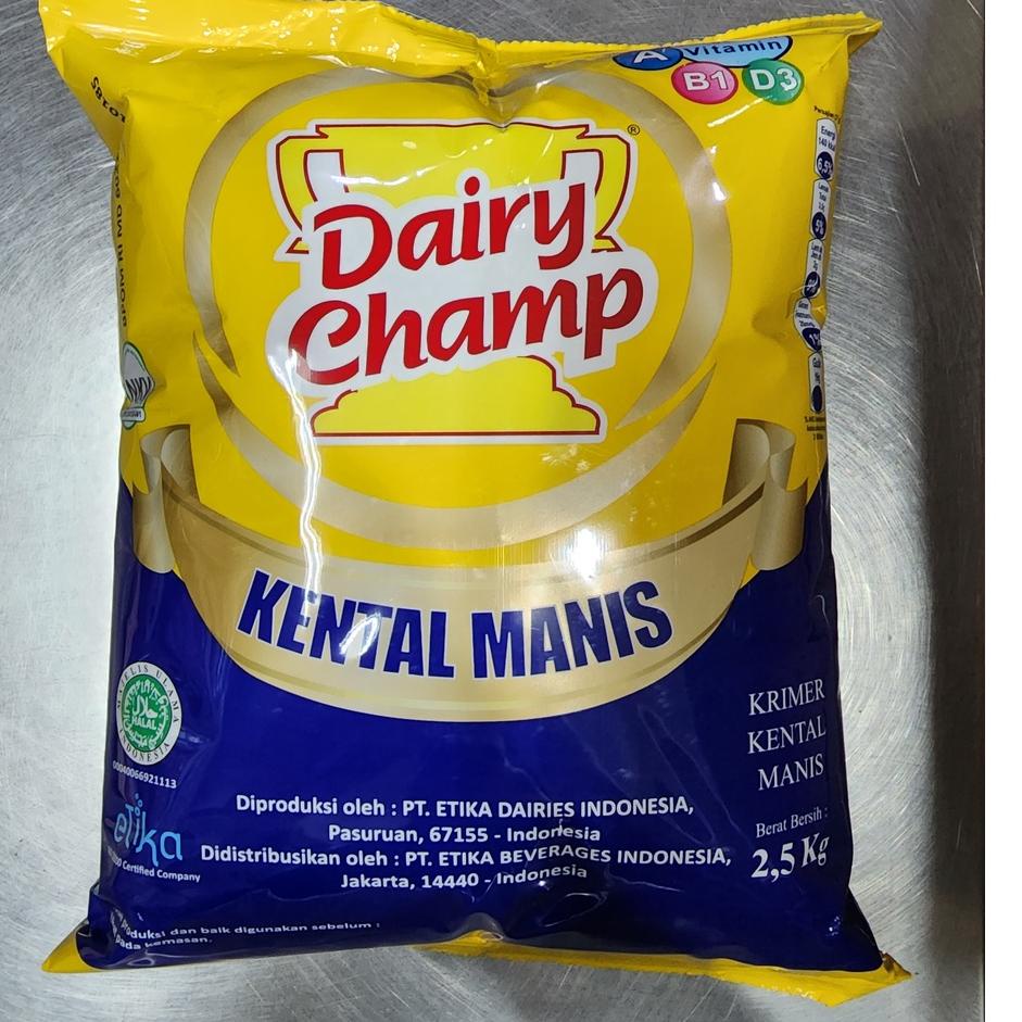 

Gebyar promo susu dairy champ 2.5 kg bantal / pouch susu kental 2.5kg