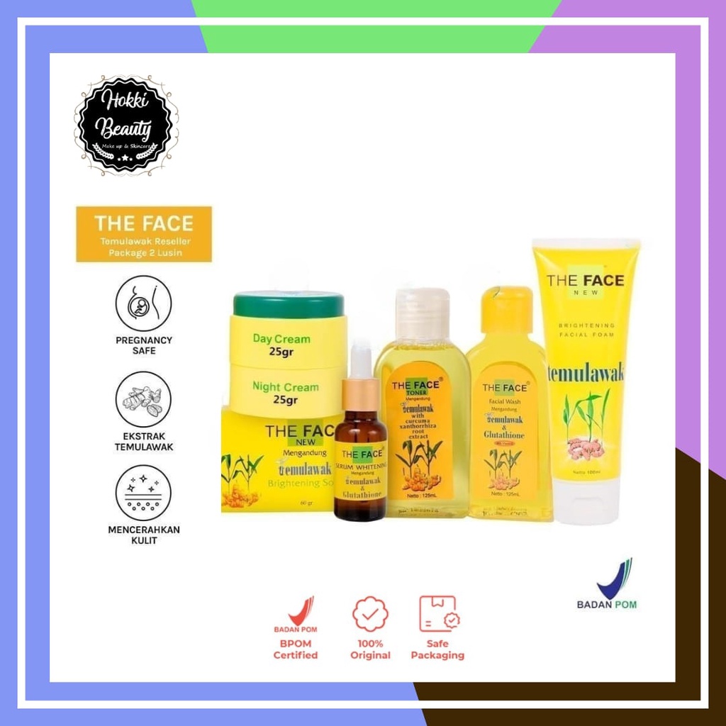 THE FACE Temulawak Brightening KiT (SABUN - TONER - FACIAL FOAM - CREAM - SERUM - FACIAL WASH)