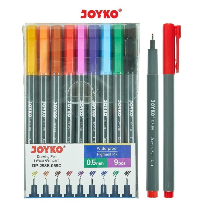 

Terlaris Drawing Pen Pena Gambar Joyko Dp-298S-059C 1 Set 9 Pcs