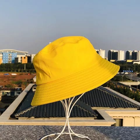 Topi Bucket Hats Polos Pria dan Wanita Bolak Balik bisa bayar di tempat