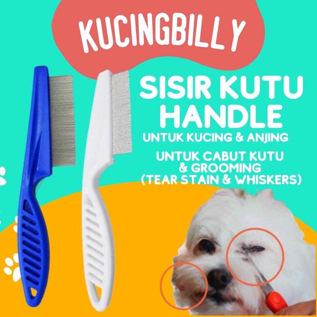 Sisir kutu handle kucing anjing