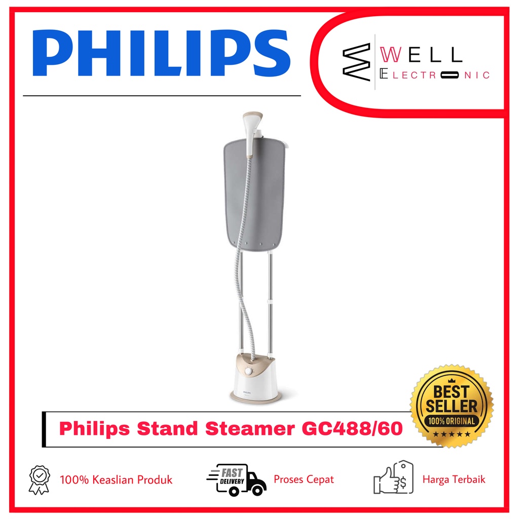 PHILIPS GC488/60 GARMENT STEAMER SETRIKA UAP BERDIRI GC 488 - GRANSI RESMI 2 TAHUN