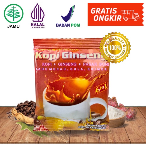 

KOPI GINGSENG plus Pasak Bumi Jahe Merah Sachet Original Khusus