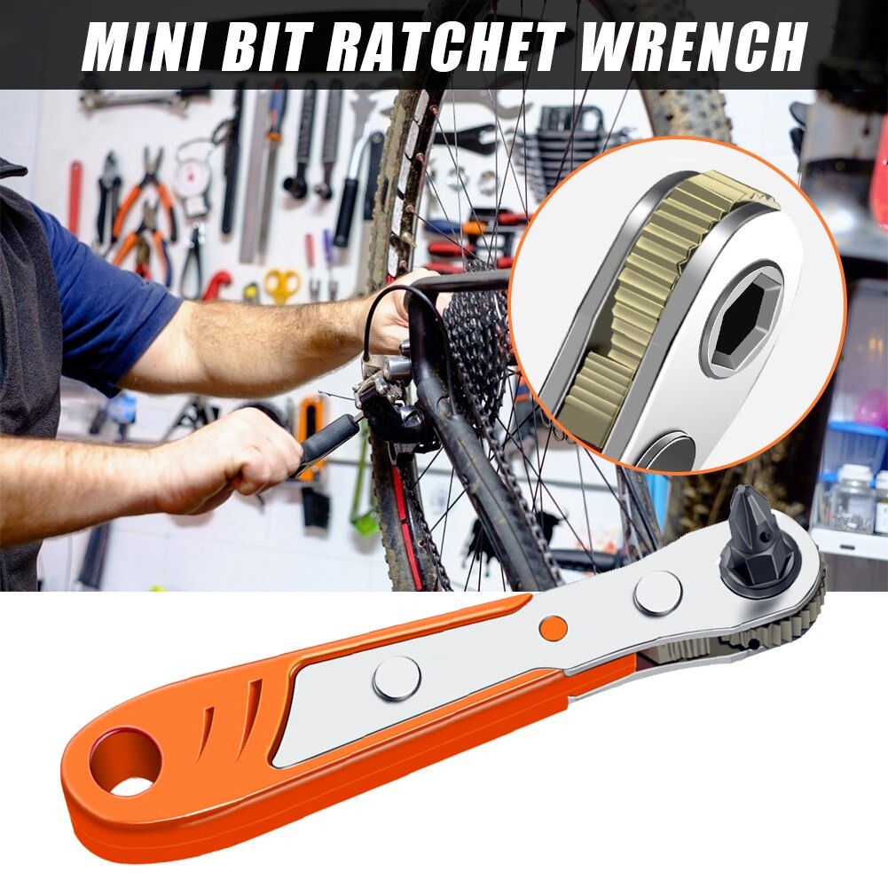 Alloet Kunci Pas Hexagon Ratchet Spanner Orange MXT-373