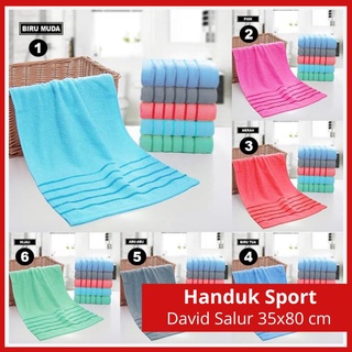 NUZ Handuk Merah Putih Muka /Olahraga/Handuk Cotton Sport Bahan Katun Menyerap Keringat