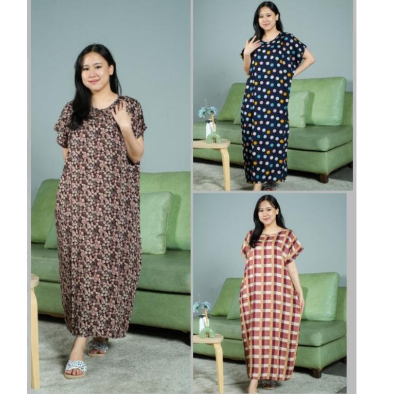 TERMURAH daster bali habel verell panjang semata kaki rayon premium baju tidur murah