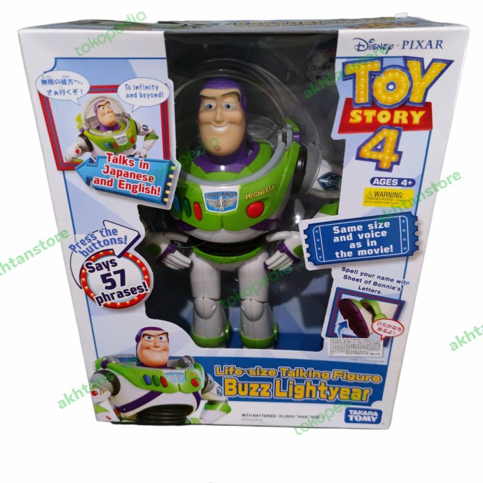 TAKARA TOMY LIFE SIZE TALKING FIGURE BUZZ LIGHTYEAR TOY STORY 4