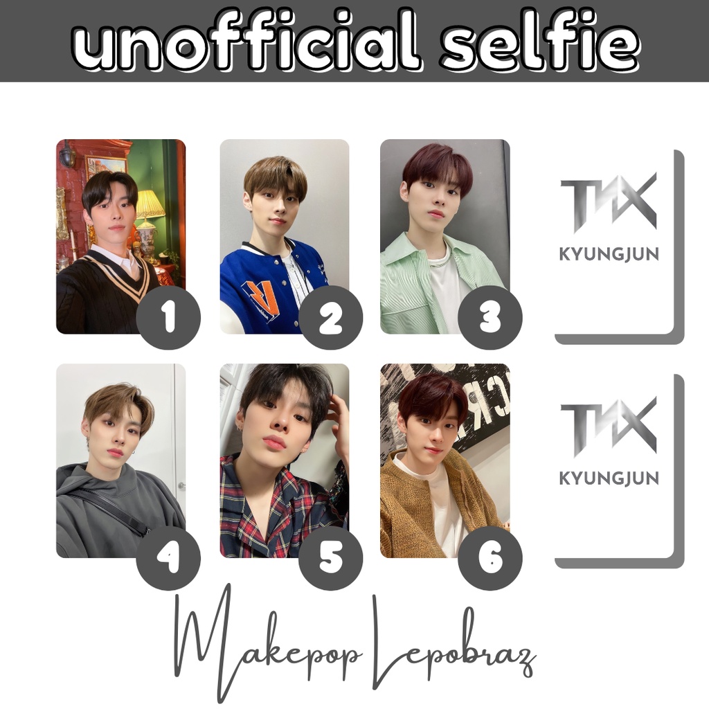 [MIN. 3 PC] PHOTOCARD PC TNX UNOFFICIAL SELFIE - BOYFRIENDABLE HWI HYUNSOO JUNHYEOK KYUNGJUN SUNGJUN TAEHUN