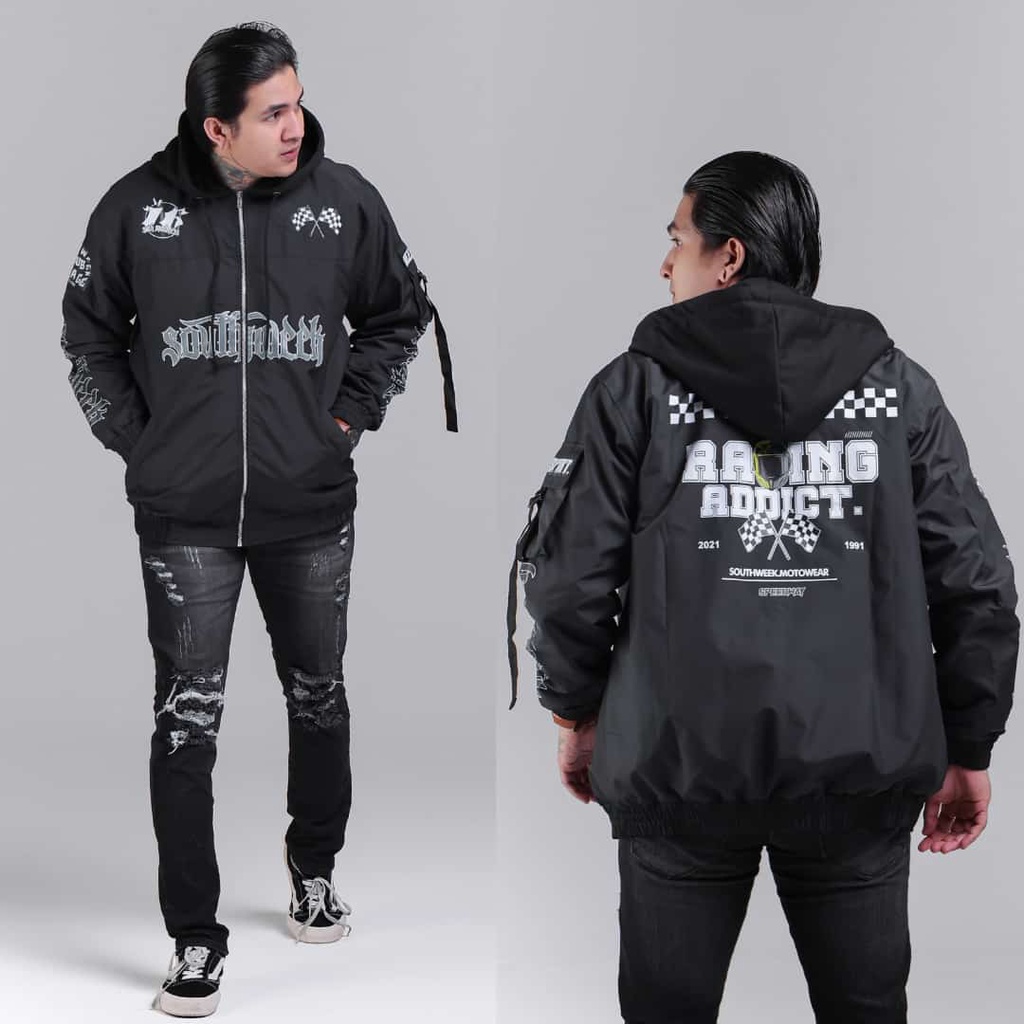 Jaket Bomber Cyberpunk - Jaket Casual Original Salvio Hexia dan Genious - Jaket Waterproof