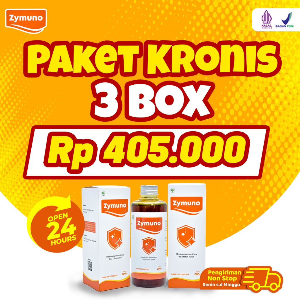 Zymuno Paket 3  – Imunoterapi Bantu Menyembuhkan Kanker Benjolan Pada Tubuh Tingkatkan Daya Tahan Tubuh Jaga Kesehatan Tubuh Cegah Flu Demam Batuk Masalah Pencernaan Bantu Percepat Penyembuhan Penyakit 200ml