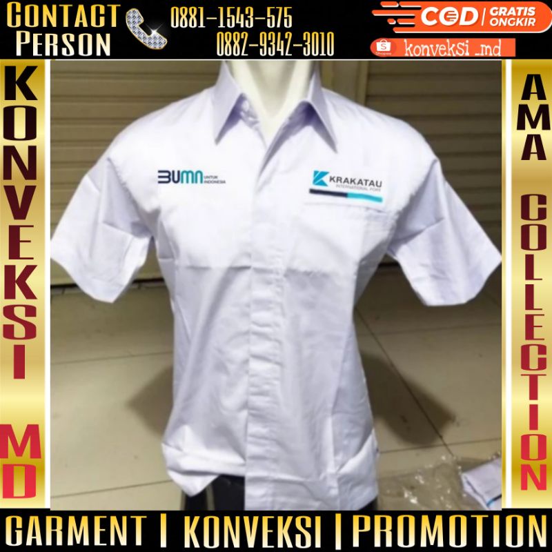 kemeja pdh Krakatau steel BUMN/seragam pdh Krakatau steel BUMN/kemeja Krakatau steel BUMN full bordi