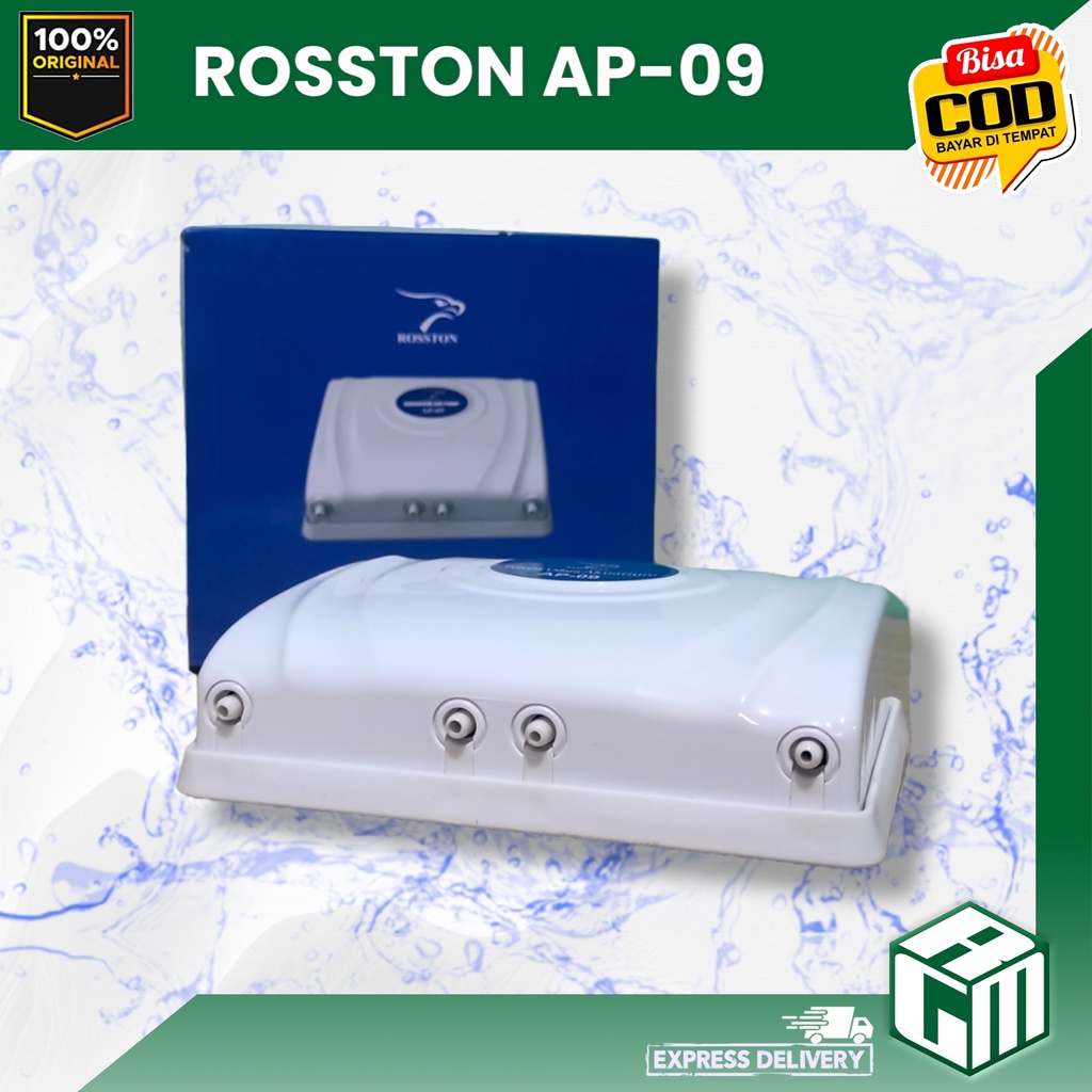 PAKET ROSSTON AP09 AP 09 AERATOR 4 LUBANG MESIN GELEMBUNG UDARA AQUARIUM