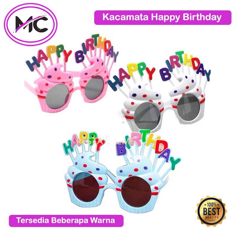 Kacamata Pesta Ulang Tahun Lucu Kaca Mata Dewasa Anak Unik Bentuk Happy Birthday