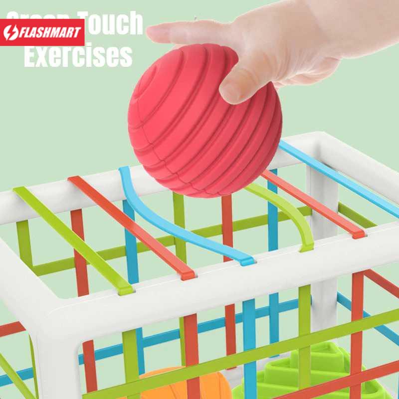 Flashmart Mainan Anak Montessori Shape Blocks Game - JK-790