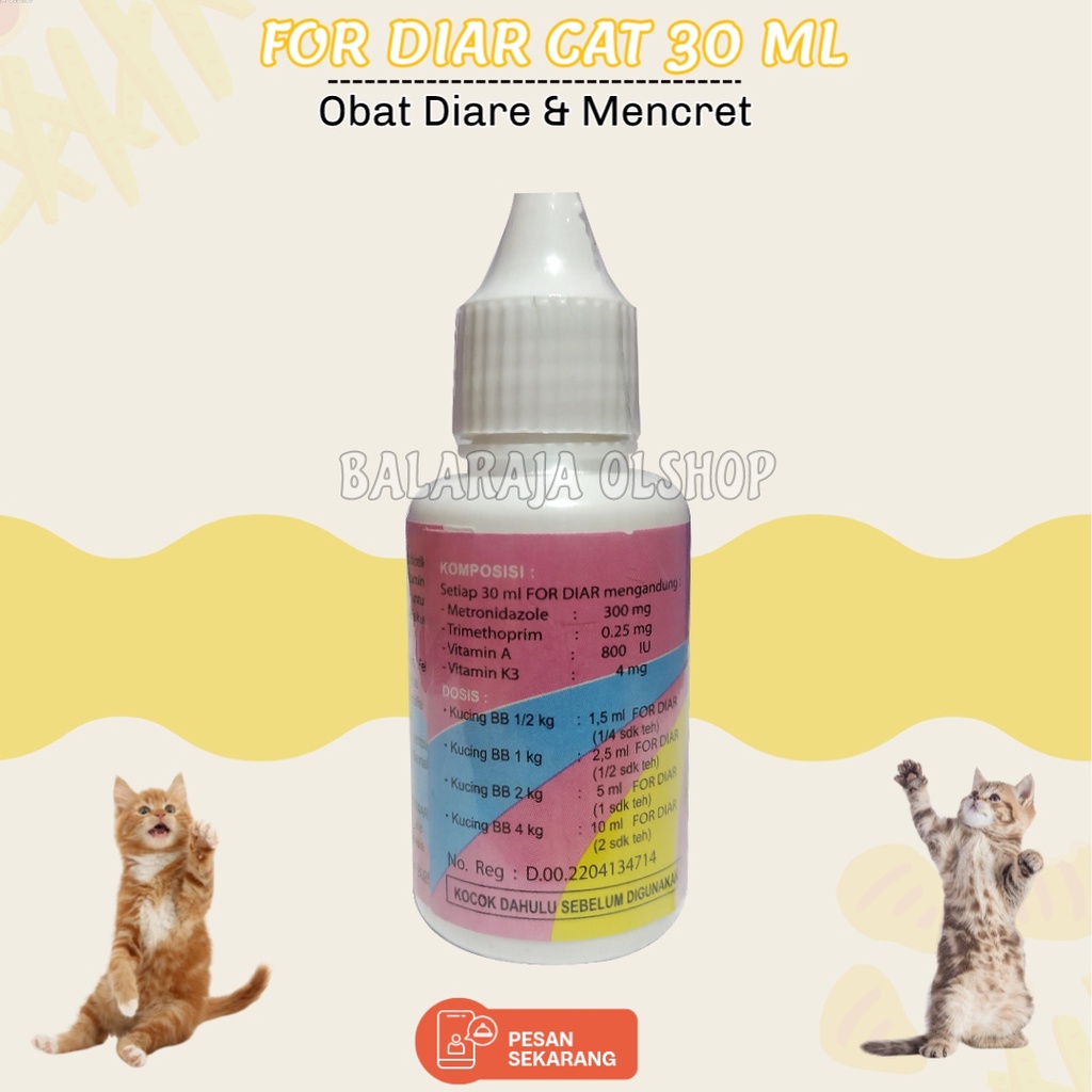 OBAT DIARE MENCRET GANGGUAN PENCERNAAN UNTUK KUCING DEWASA &amp; KITTEN - FOR DIAR