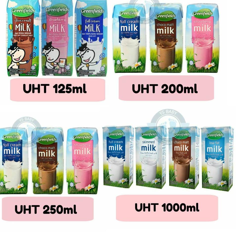 

☉ UHT Greenfields 125ml Perkarton isi 40 Greenfield ♦