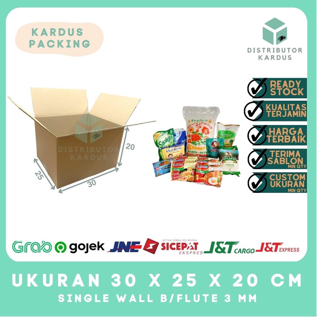 

Kardus Box Karton Packing 30x25x20 MURAH