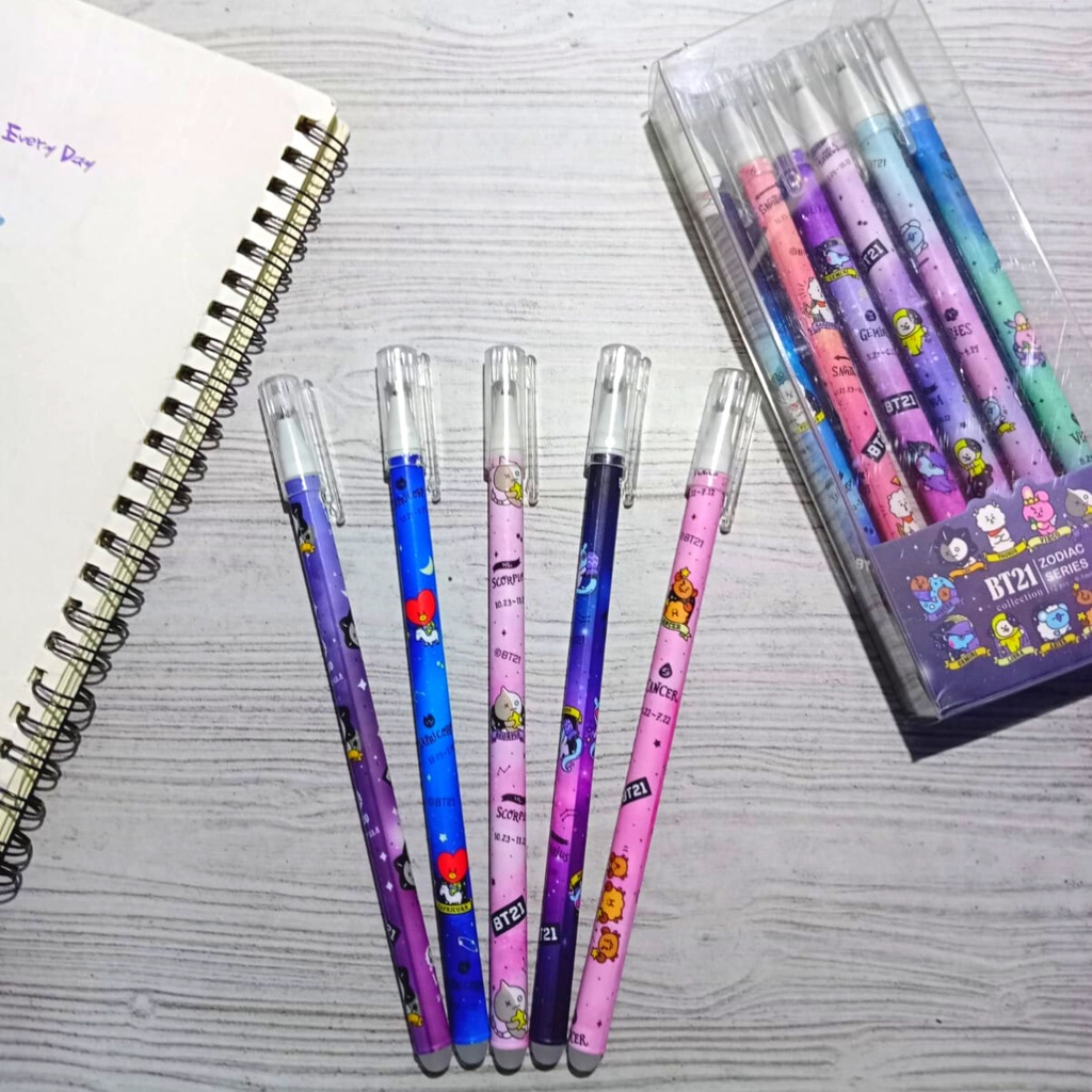 

Pulpen Hapus Erasable Ballpoint Alat Tulis BT21 Pulpen Gel 0.5mm