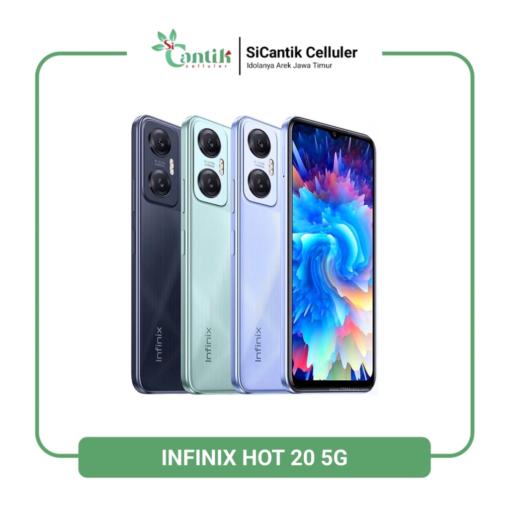 Infinix Hot 20 5G 4/128GB – Up to 7GB Extended RAM - 6.6 FHD+ 120 Hz - Dimensity 810 - NFC