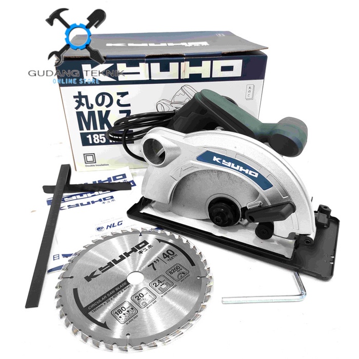 Mesin Circular Saw Gergaji Potong Kayu Listrik 7&quot; MK7 KYUHO / Electric Circular Saw Gergaji Pemotong Kayu 7 Inch MK 7 KYUHO