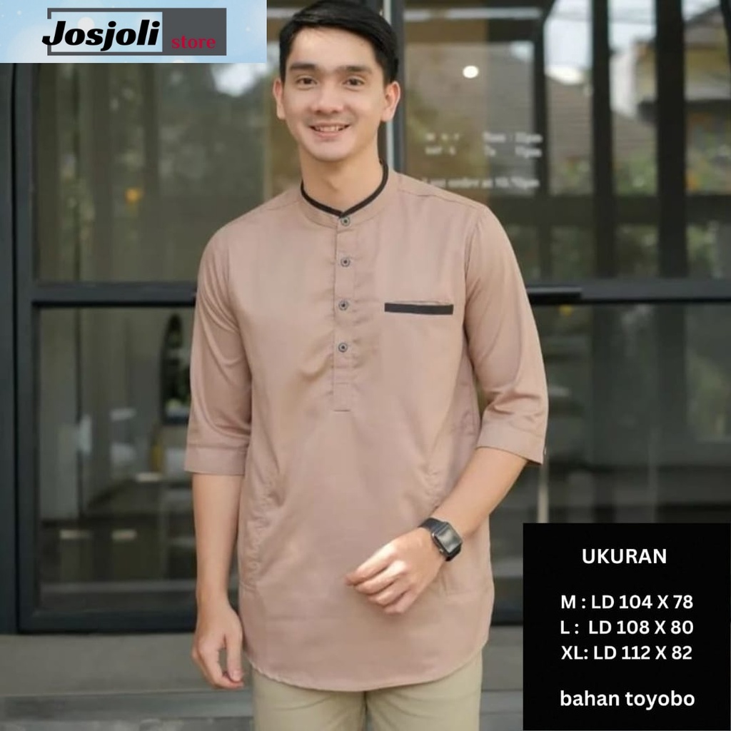 JOSJOLI_STORE/Kemeja Koko Ardan/Fashion Pria Dewasa Lengan 7/8/M L XL