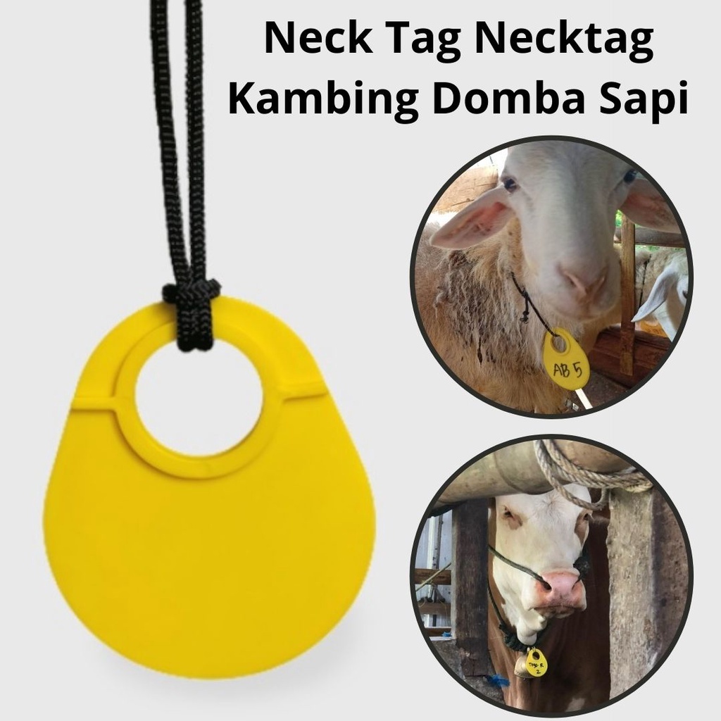 Neck Tag Necktag Nektek Kalung Penanda Hewan Ternak kambing Domba dll FEZONE