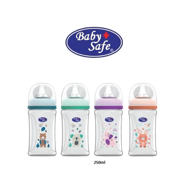 Baby Safe Wide Neck Bottle 125ml 250ml Botol Susu Anak Bayi