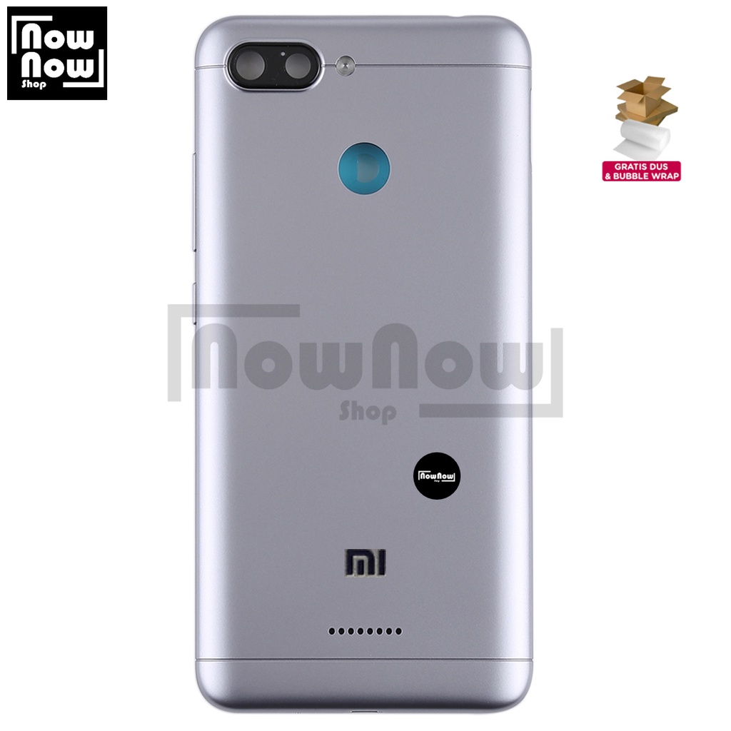 Backdoor Tutup Belakang Baterai Xiaomi Redmi 6 M1804C3DG M1804C3DH M1804C3DI Single SIM Dual SIM Backcover Back Casing Housing Cover Belakang Back Case Panel Replacement