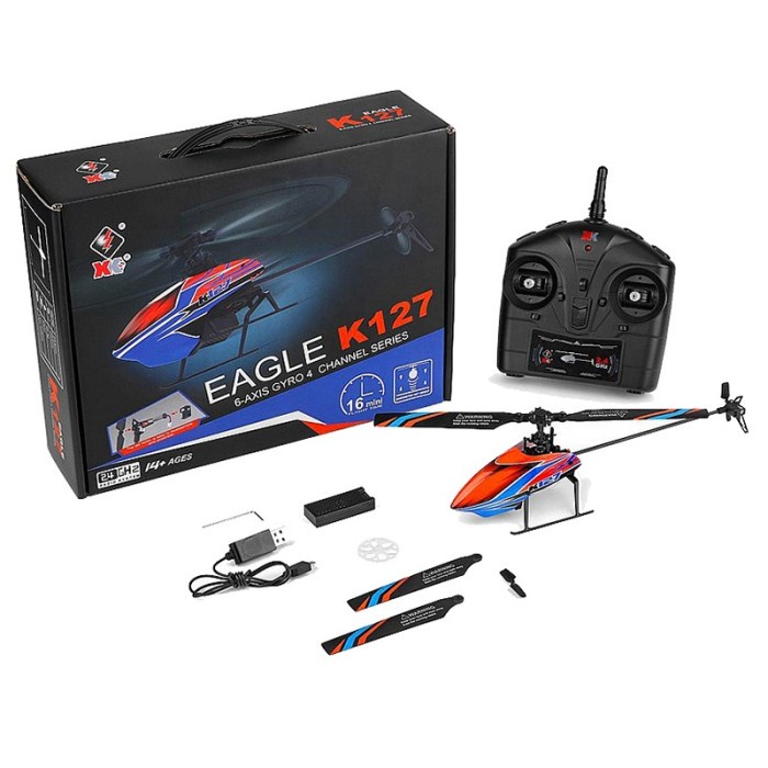 Terlaris Wltoys K127 4Channel Rc Helicopter