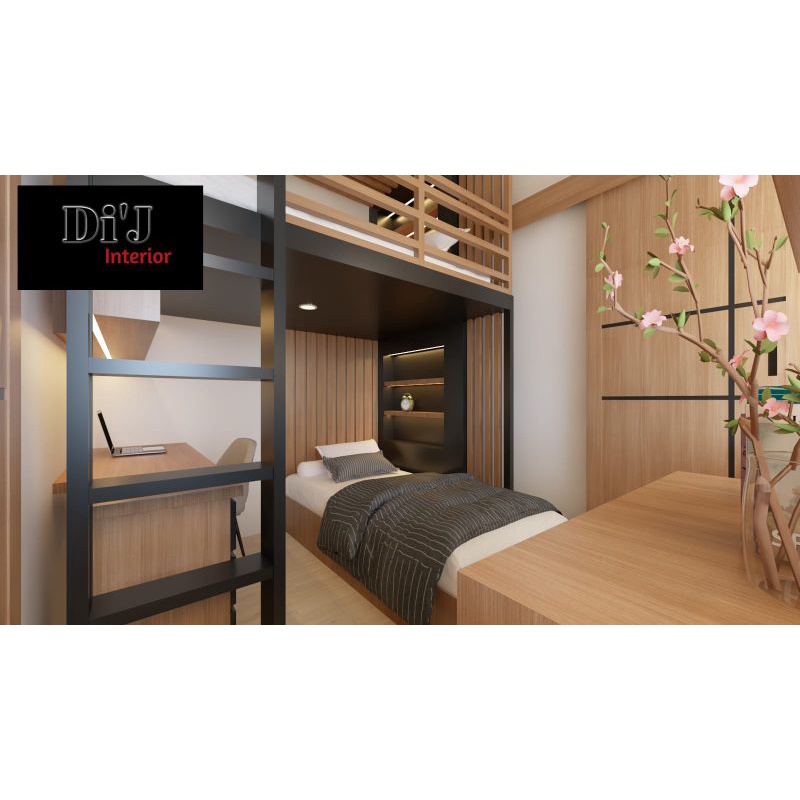 interior minimalis / interior hpl murah / ranjang tingkat hpl / kitchenset minimalis / kamar set hpl