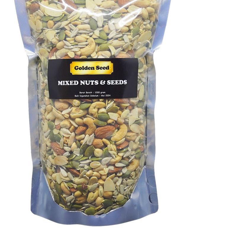 

♬ MIXED NUTS & SEEDS 1 KG PREMIUM - TRAIL MIX NUT & SEED - MIXNUT 1000 GRAM ♦
