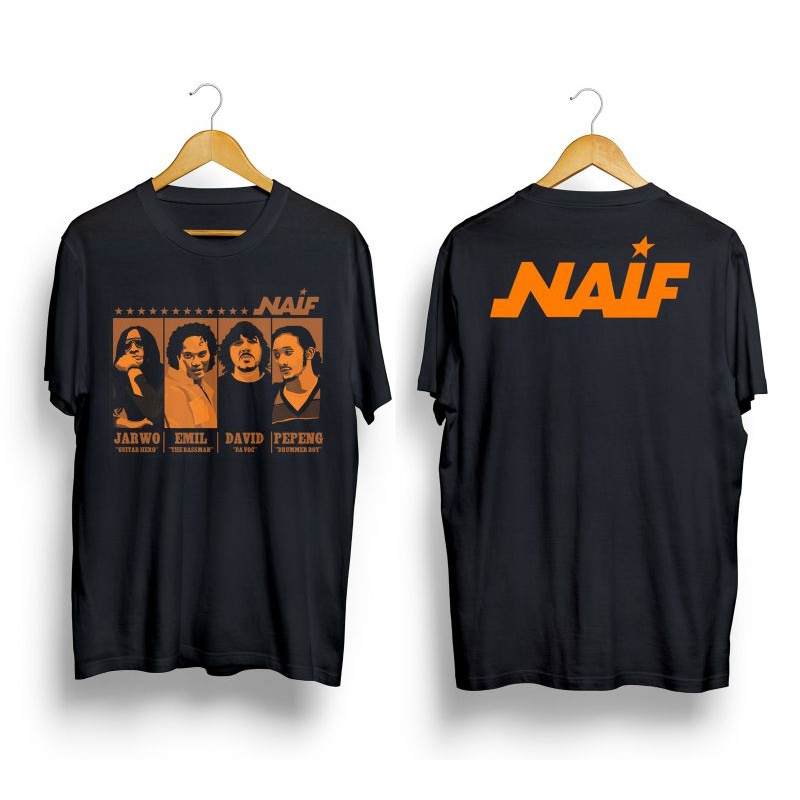 KAOS PRIA BAND NAIF ORIGINAL DISTRO - KAOS MUSIK BAND INDIE DISTRO TERBARU