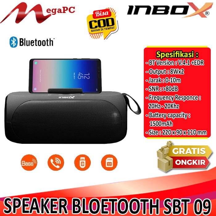 SPEAKER BLUETOOTH INBOX SBT09 / SBT 09 WIRELESS EXTRA BASS