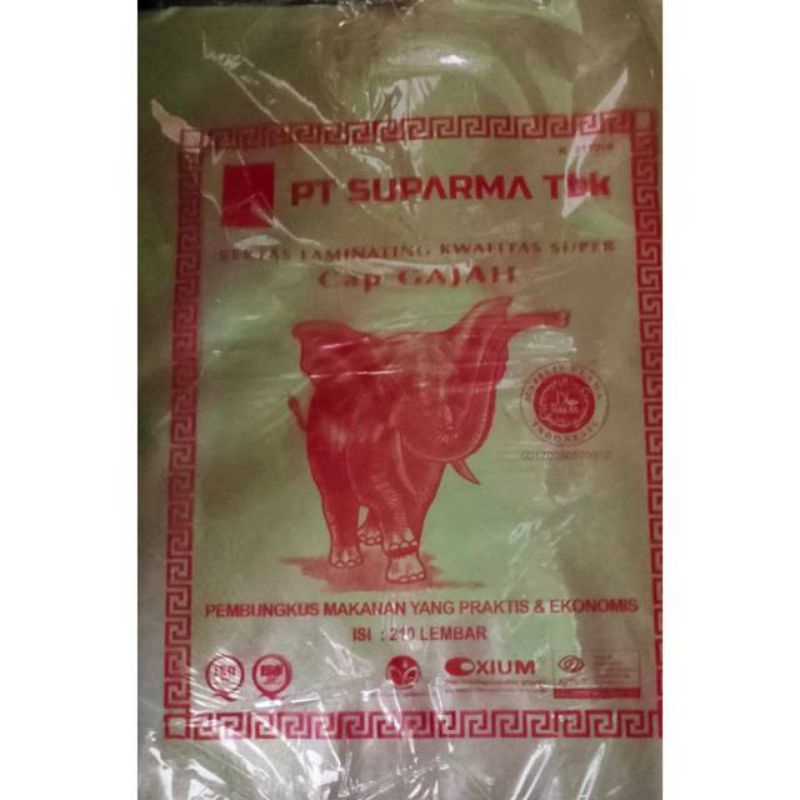 

Kertas Nasi Laminasi Coklat Cap Gajah Merah