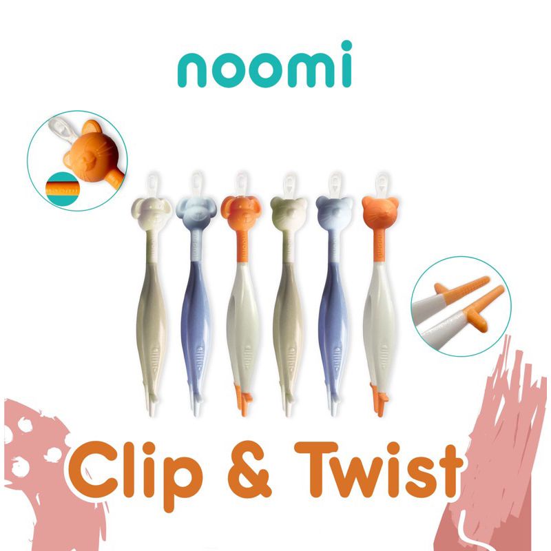 Noomi Clip &amp; Twist Pembersih Telinga Hidung Anak