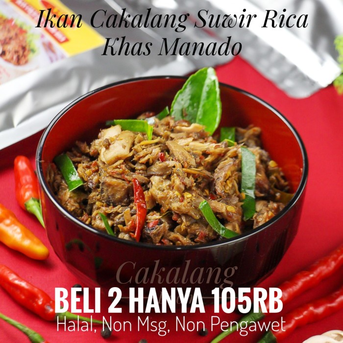 

Ikan Cakalang Suwir Khas Manado.