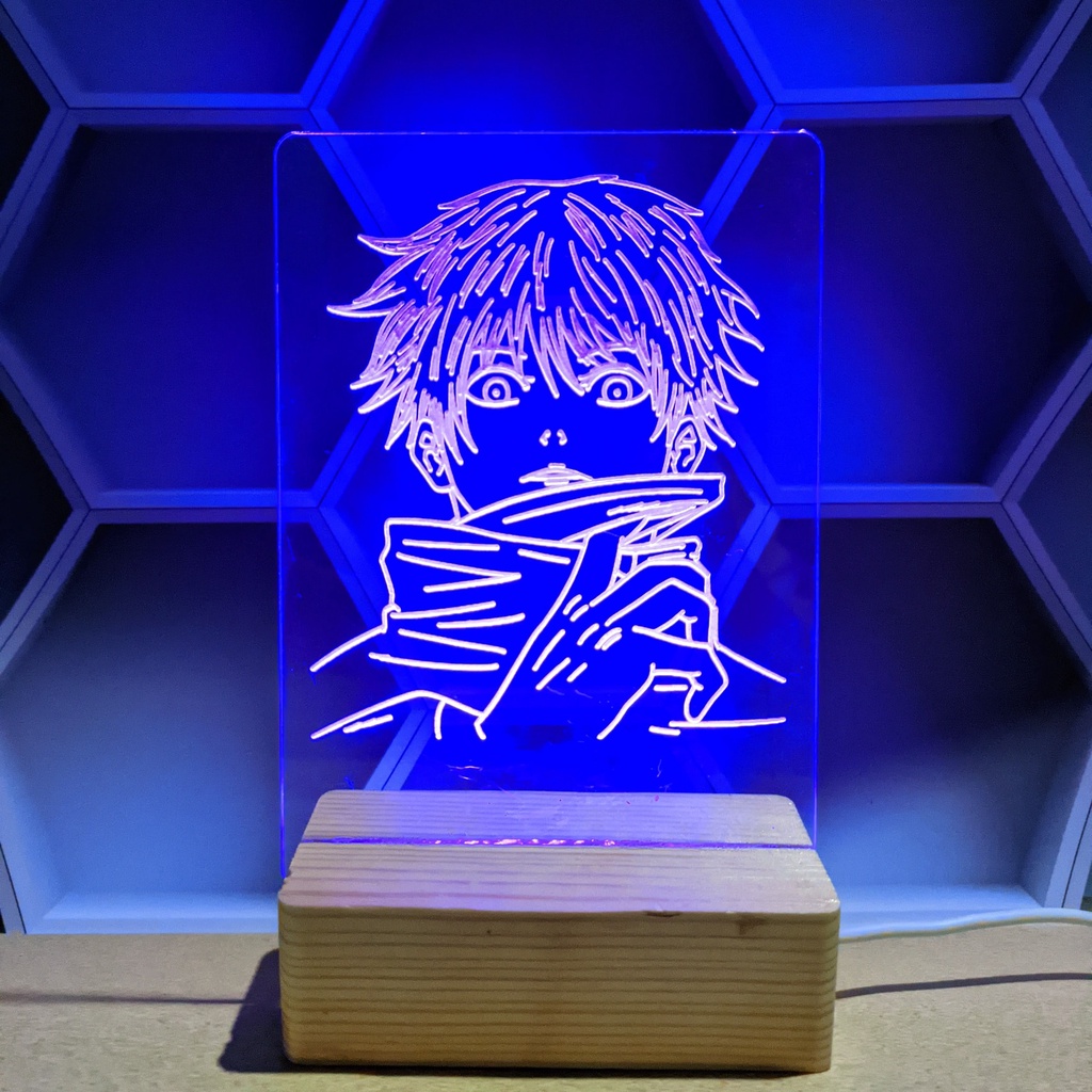 Lampu Hias Lampu Tidur Akrilik LED Gojo Satoru / Standing Lamp Acrylic LED