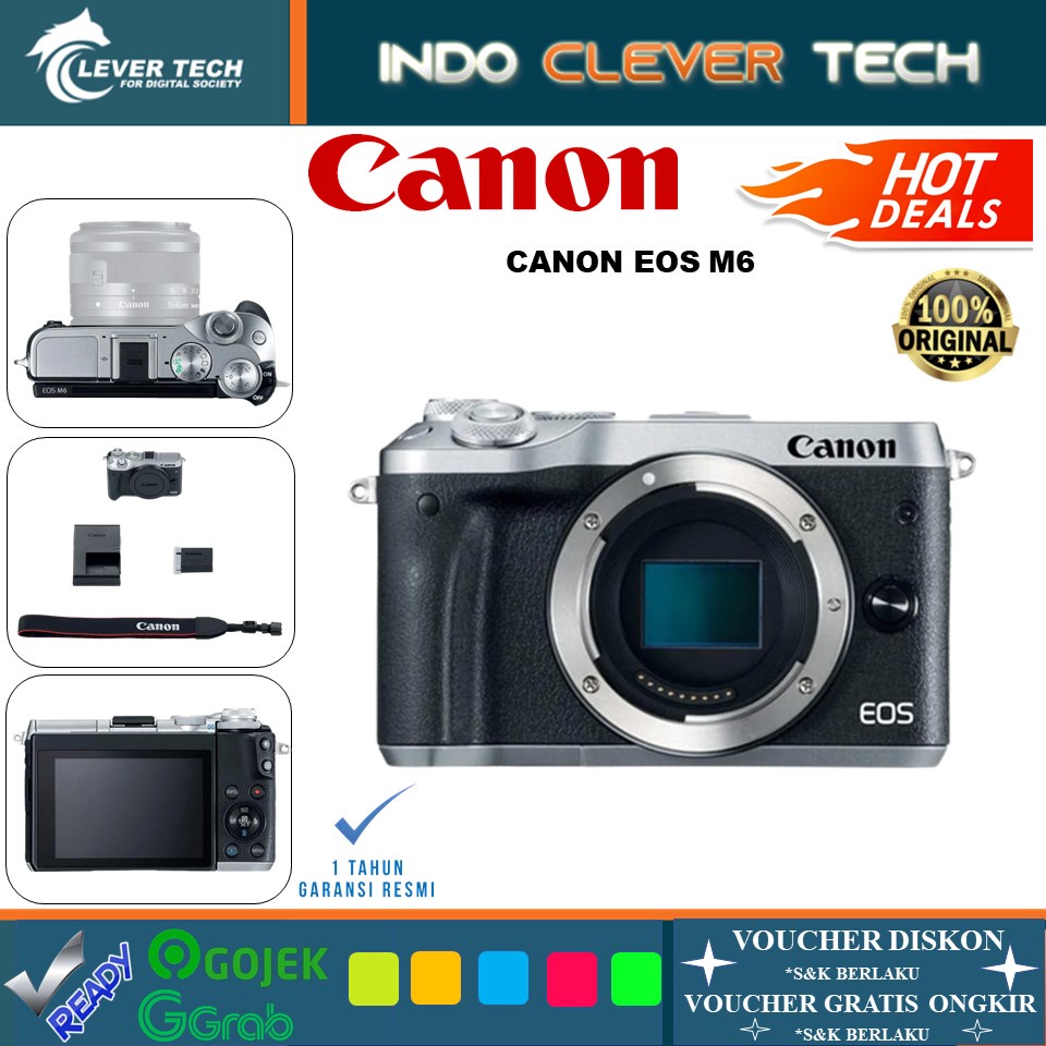 Canon EOS M6 Body Only - Garansi Resmi